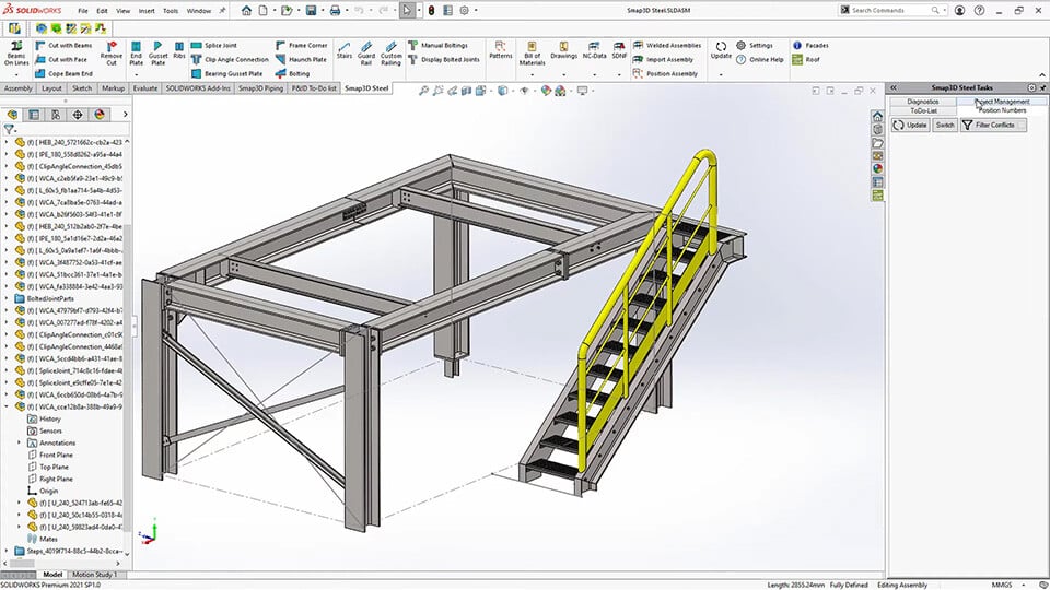 Smap3D Plant Design: Rohrleitungskonstruktion mit SOLIDWORKS